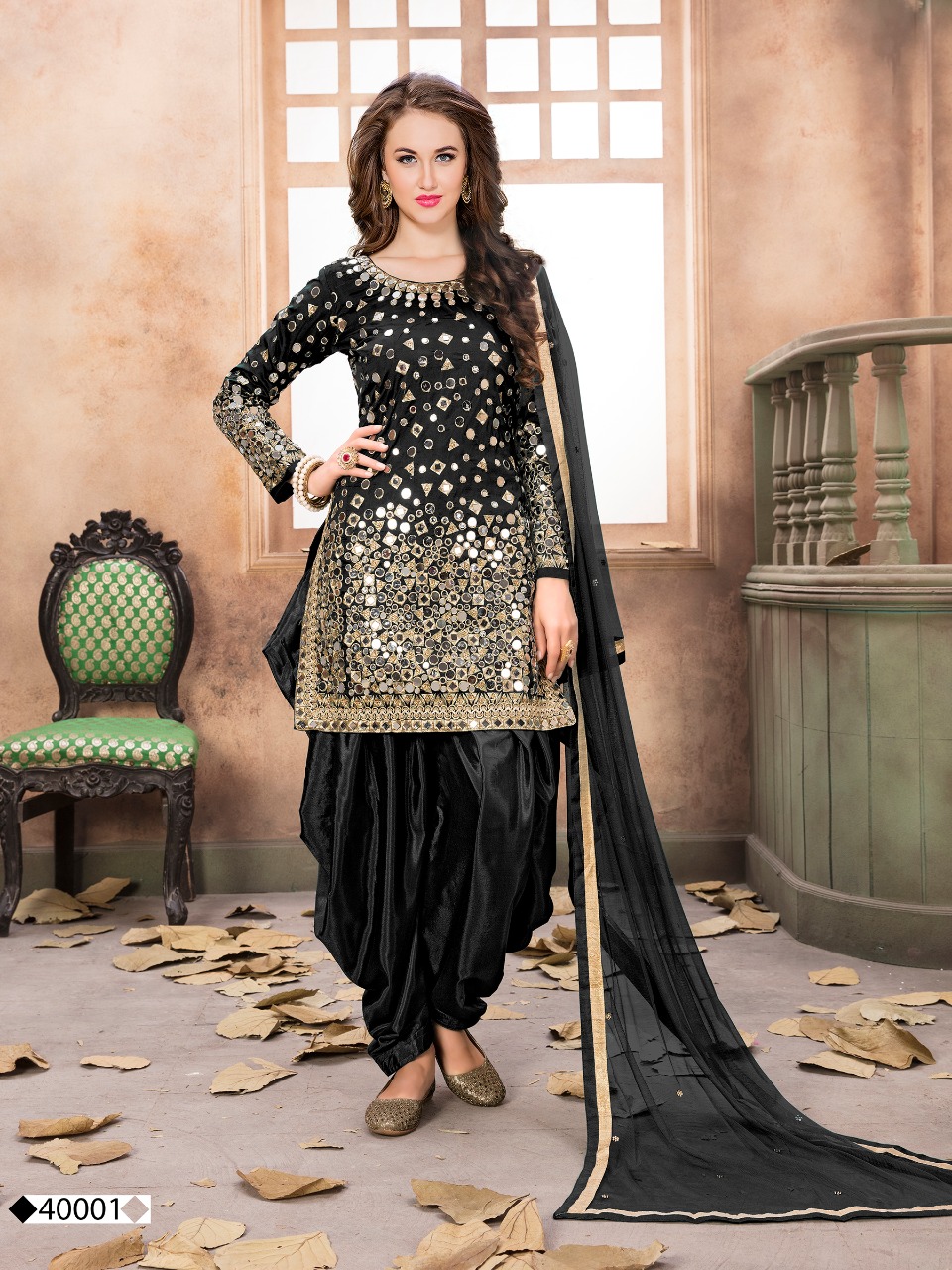 Twisha Presents Aanaya 40000 Series Beautiful Real Mirror Work Patiala Salwar Suit Catalog Wholesaler And Exporters