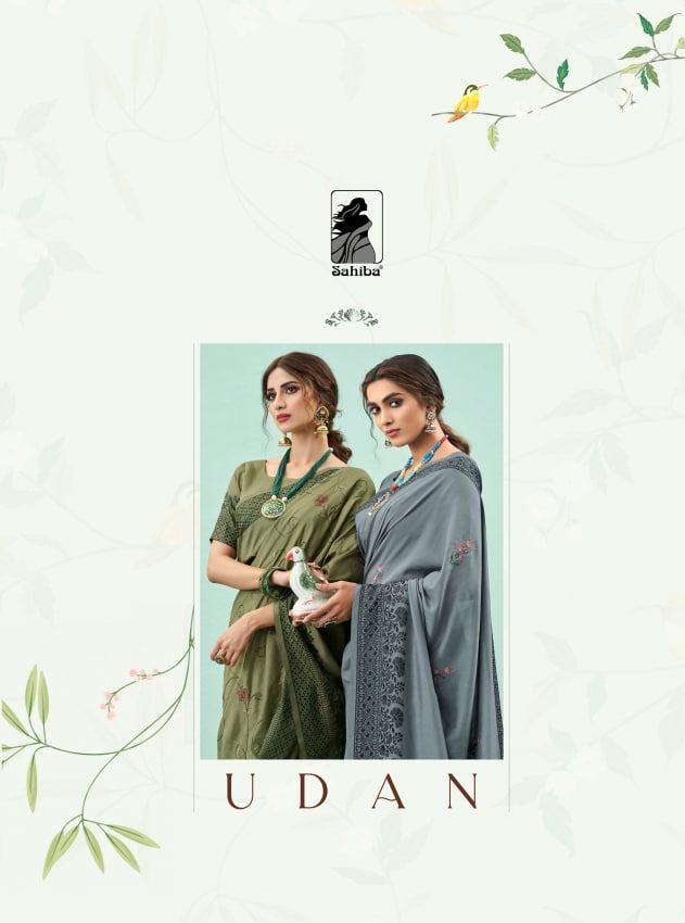 Sahiba Presenting Udan Latest Silk With Hand Work New Design Print Saree Catalogs