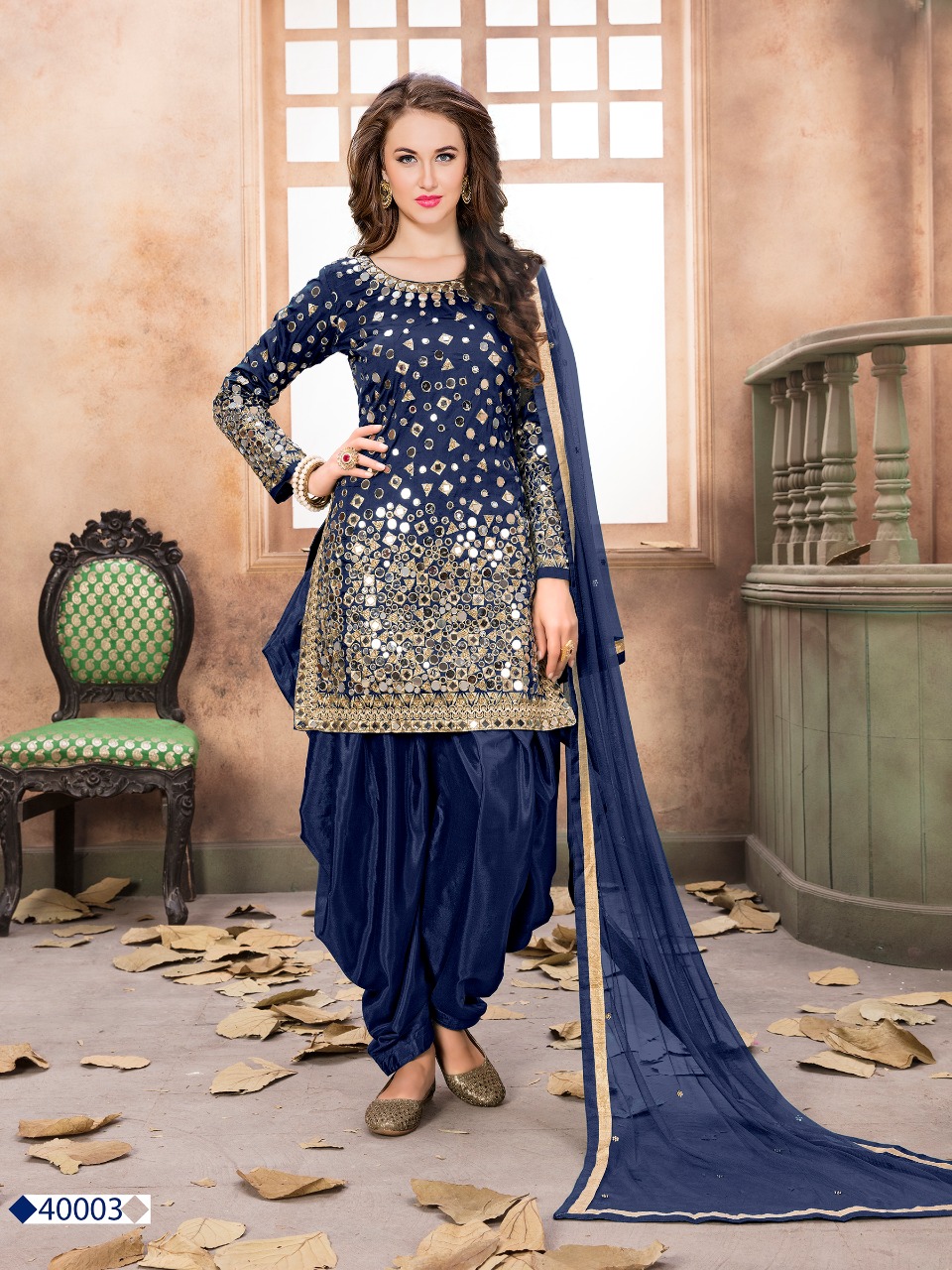 Twisha Presents Aanaya 40000 Series Beautiful Real Mirror Work Patiala Salwar Suit Catalog Wholesaler And Exporters