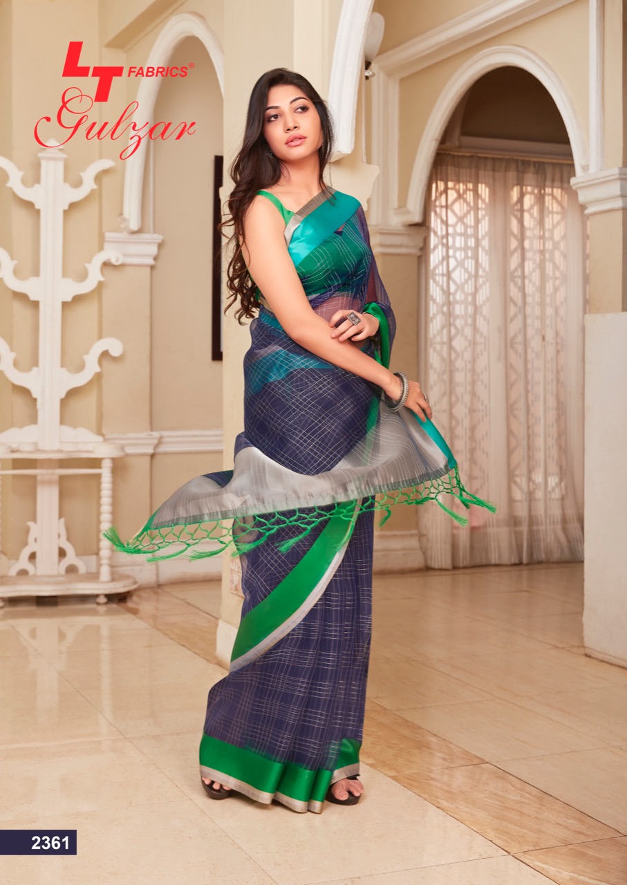 Lt Sarees Presents Gulzar Soft Tissue Daily Wear Sarees Catalog Wholesaler