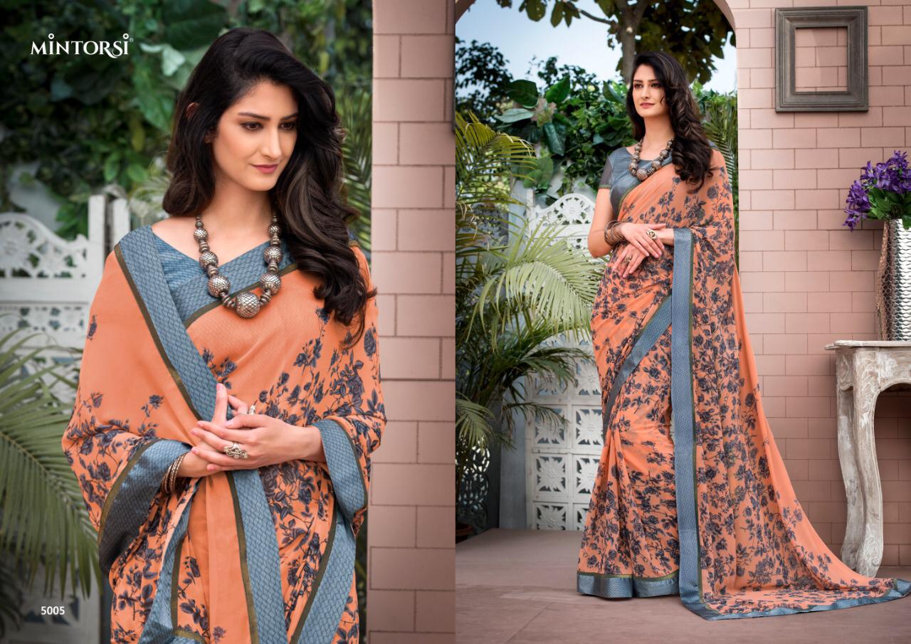 Harsiddhi Presents Beauty Look Georgette Colorful Printed Sarees Catalog Wholesaler