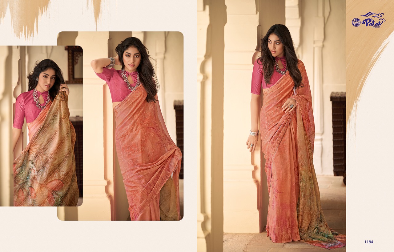 Palav Presents Patralekha Vol-11 Beautiful Desigenr Digital Printed Sarees Catalog Wholesaler