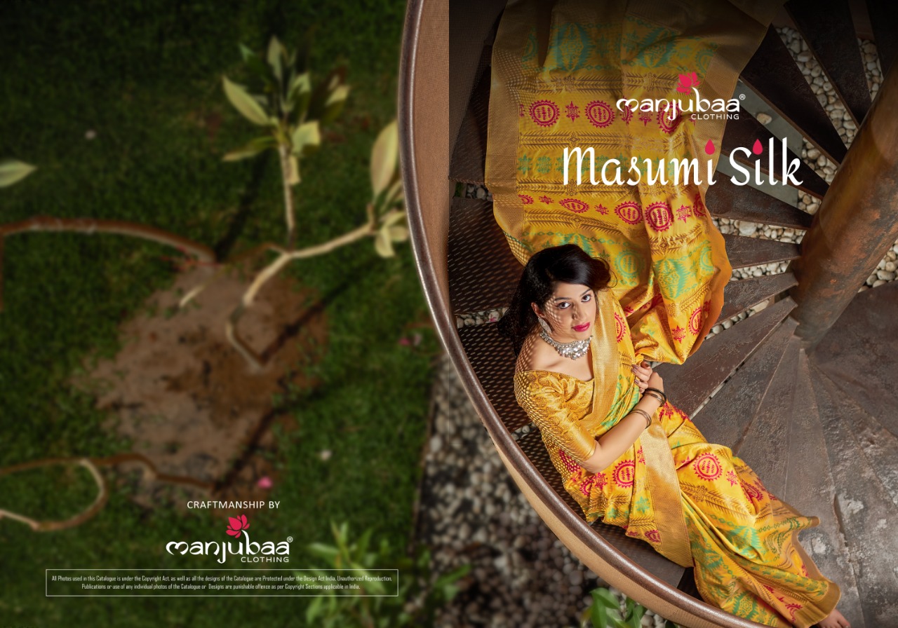 Manjubaa Presents Masumi Silk Fancy Marriage Wear Pure Banarasi Silk Sarees Catalog Wholesaler