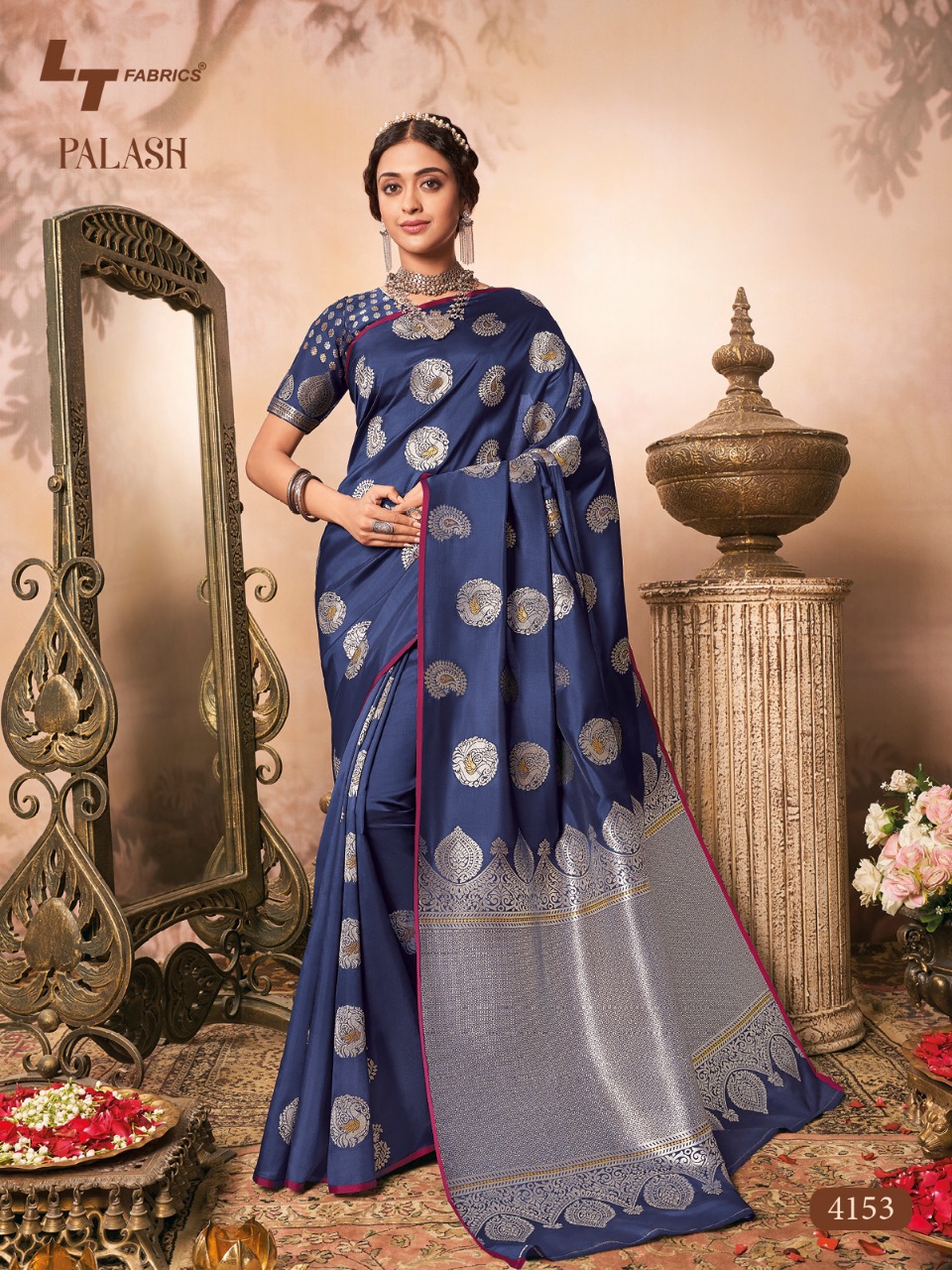 Lt Sarees Presents Palash Traditional Wear Soft Silk Sarees Catalog Wholesaler