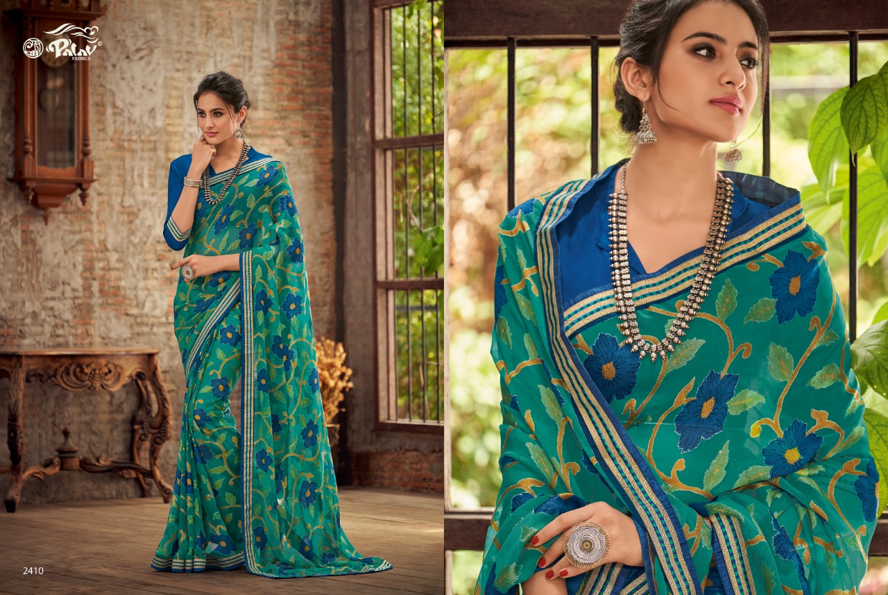 Pallav Fabrics Presents Paarna Vol 9 Indian Ethnic Wear Silk Sarees Catalog Wholesaler