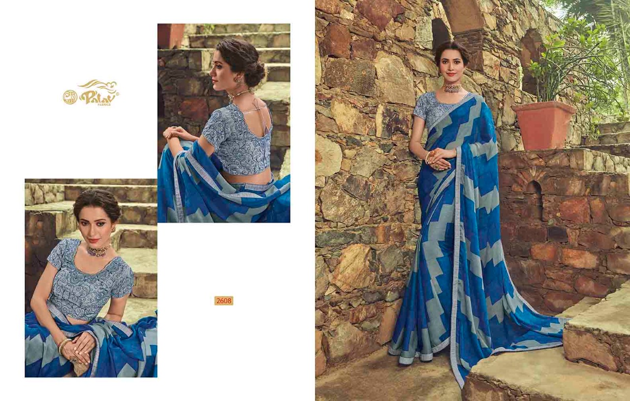 Palav Presents Paarna Vol-11 Beautiful Printed Heavy Blouse Concept Sarees Catalog Wholesaler