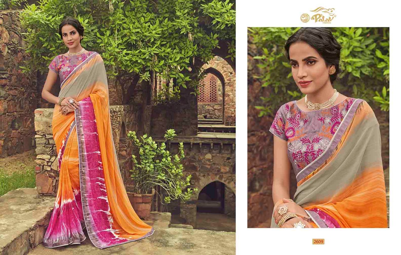 Palav Presents Paarna Vol-11 Beautiful Printed Heavy Blouse Concept Sarees Catalog Wholesaler