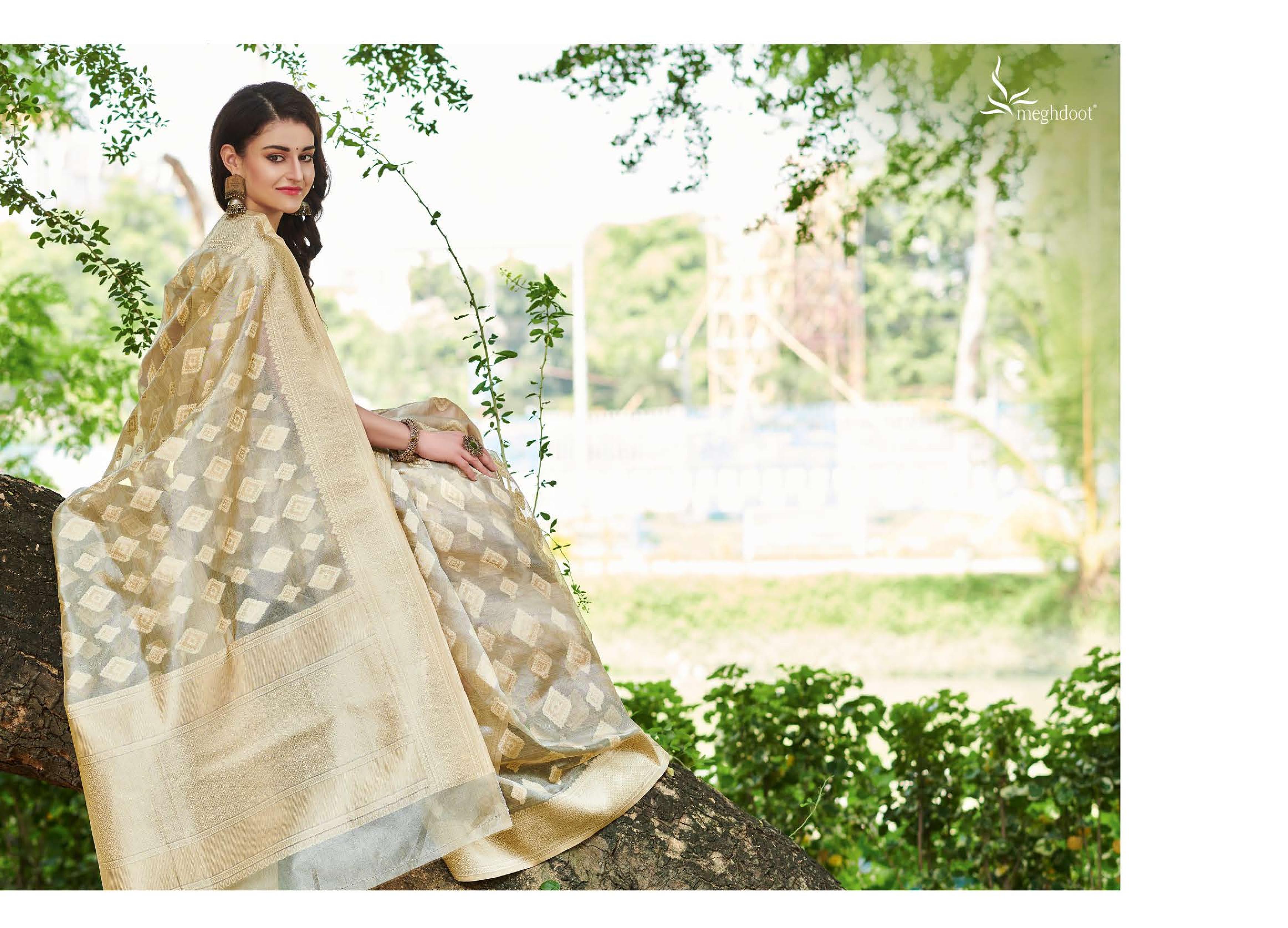 Meghdoot Presents Spark 2211 To 2896 South Indian Style Silk Sarees Catalog Wholesaler And Exporters