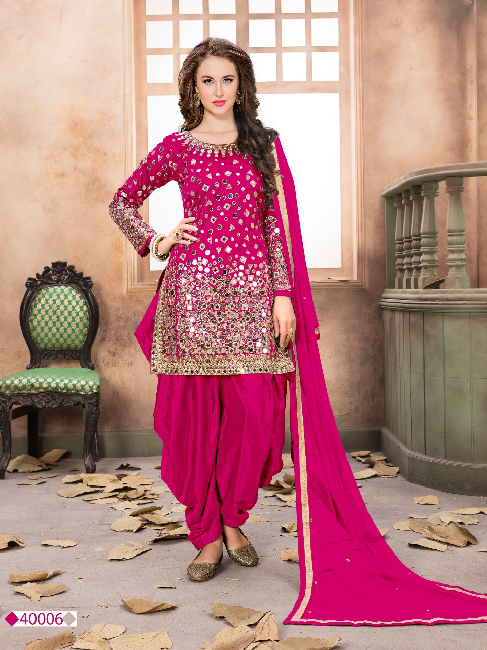 Twisha Presents Aanaya 40000 Series Beautiful Real Mirror Work Patiala Salwar Suit Catalog Wholesaler And Exporters