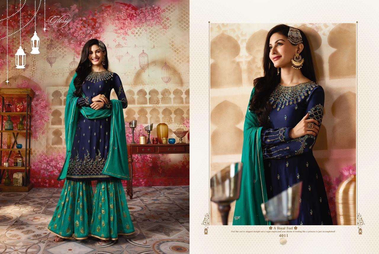 Glossy Pressent Sharara Amyra Hitl Ist Beautiful Pakistani Style Sarara Collection At Wholesale