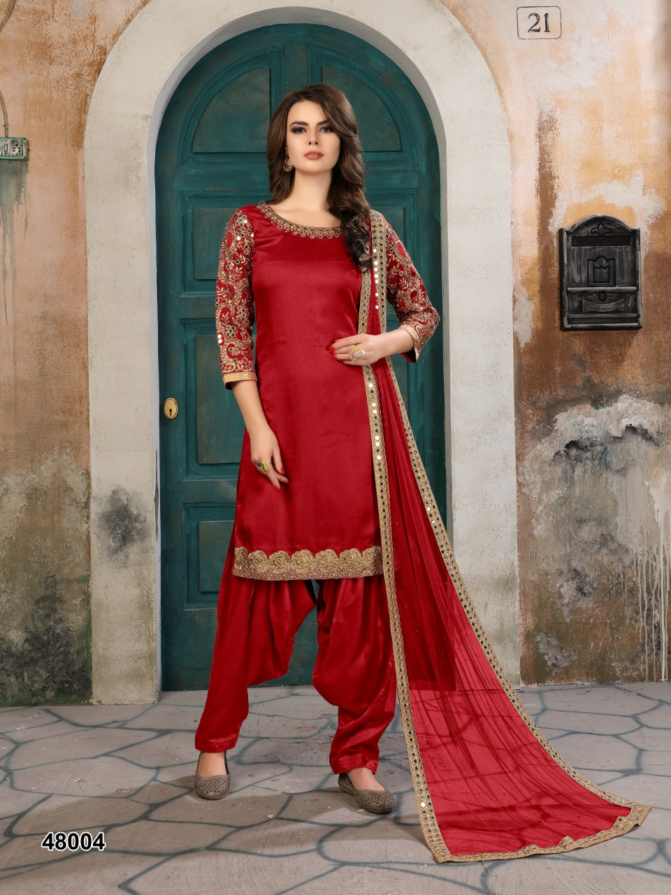 Twisha Presents Aanaya 48000 Series Silk Grandeur Look Patial Salwar Suit Catalog