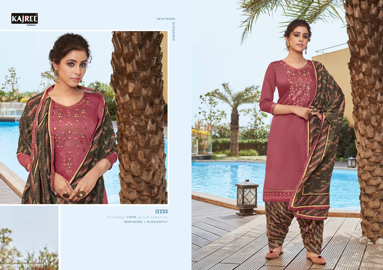 Kajree Presents Patiyala Express Vol-6 Jam Silk Embroidery Work Readymade Salwar Suits Wholesaler