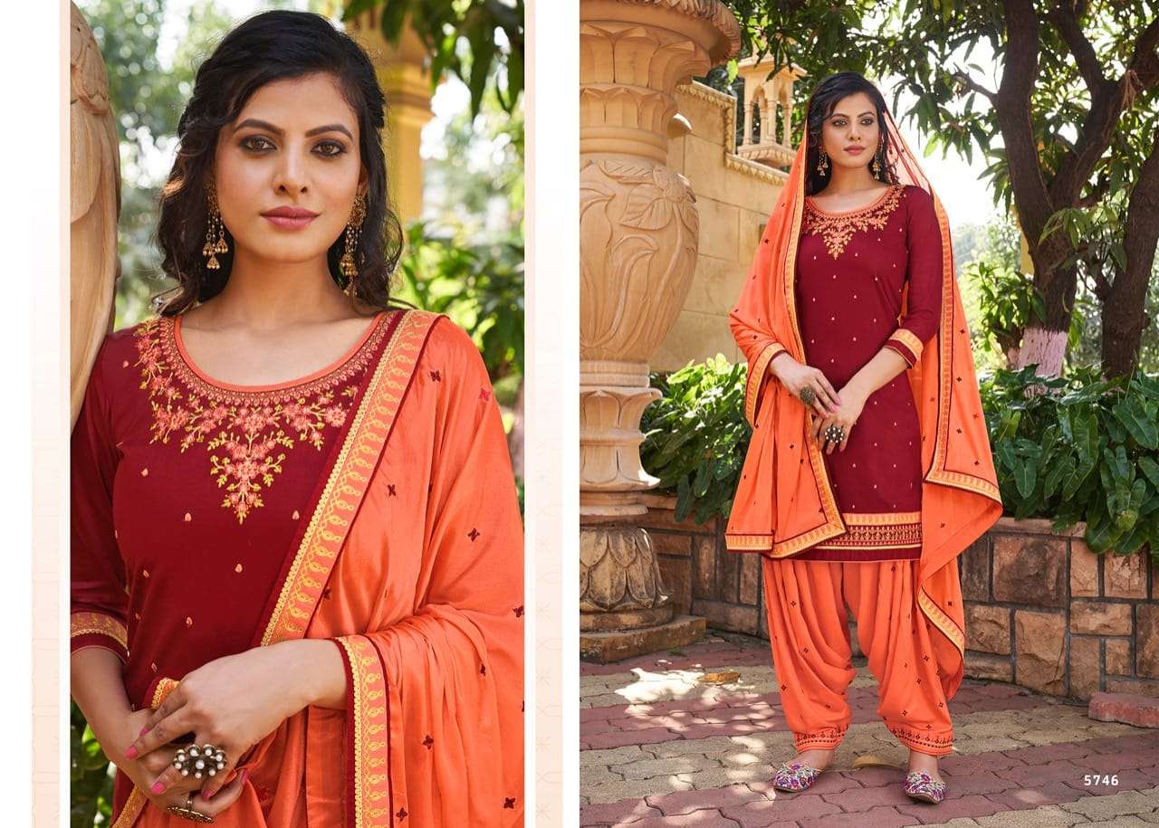 Kessi Presents Patiala House Vol- 82 Fancy Stylist Panjabi Patiala Salwar Kameez Jam Silk With Embroidery Work Catalog Wholesaler And Exporters