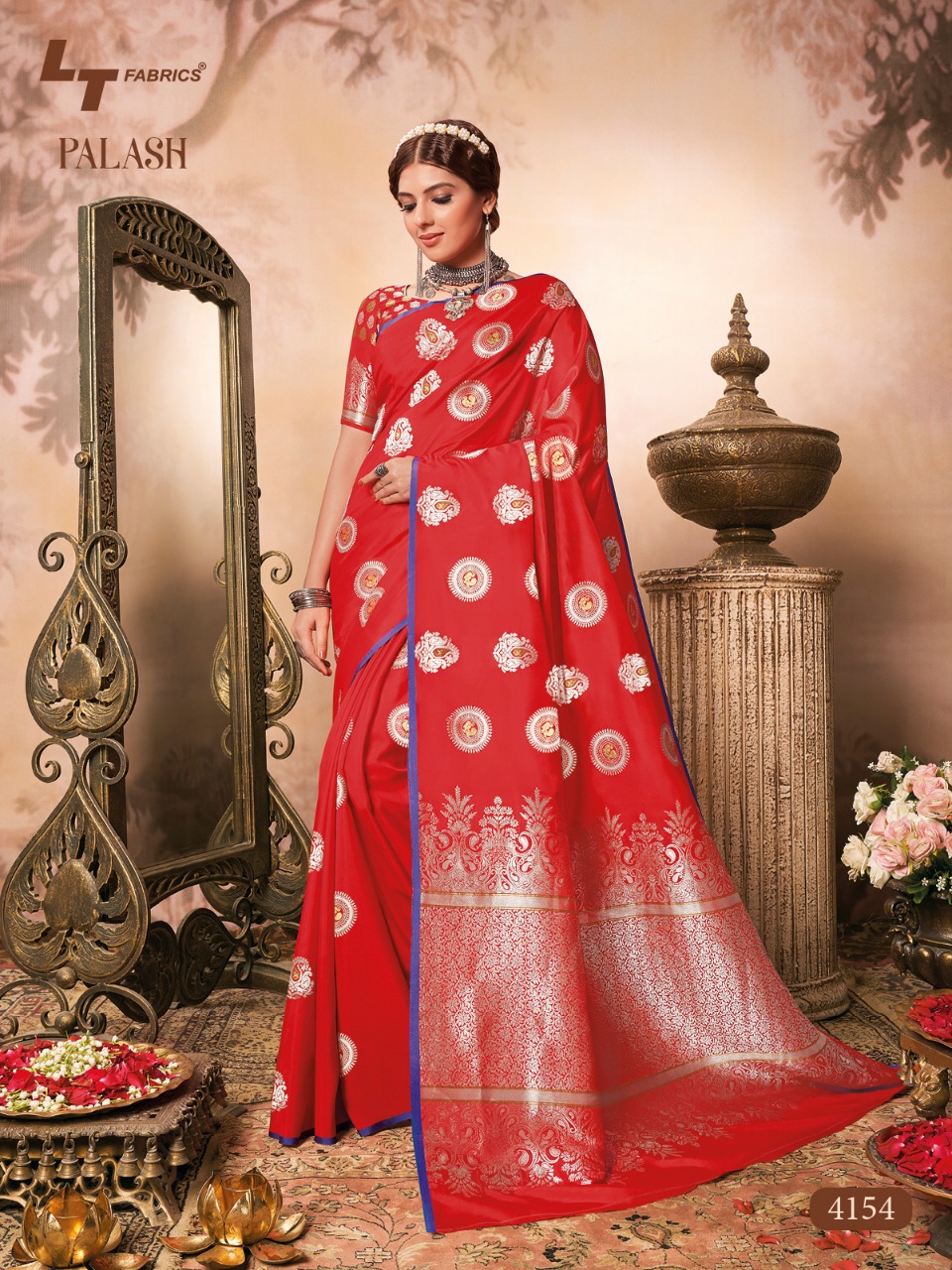 Lt Sarees Presents Palash Traditional Wear Soft Silk Sarees Catalog Wholesaler