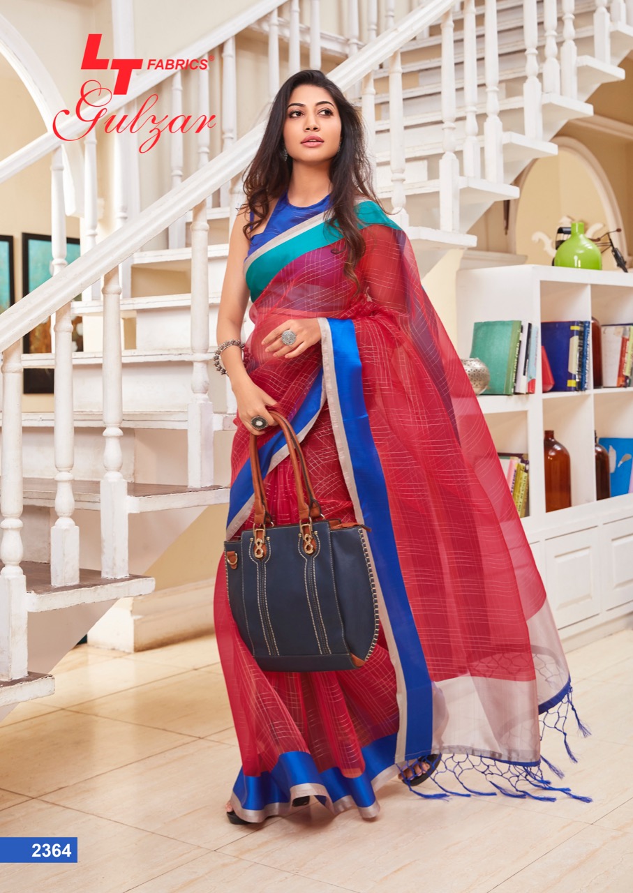 Lt Sarees Presents Gulzar Soft Tissue Daily Wear Sarees Catalog Wholesaler