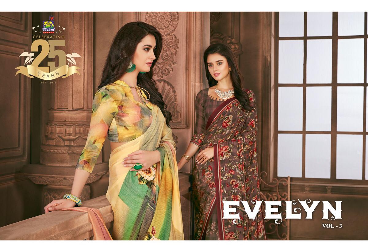 Vishal Sarees Presents Evelyn Vol 3 Festive Wear Digital Printed Sarees Collection