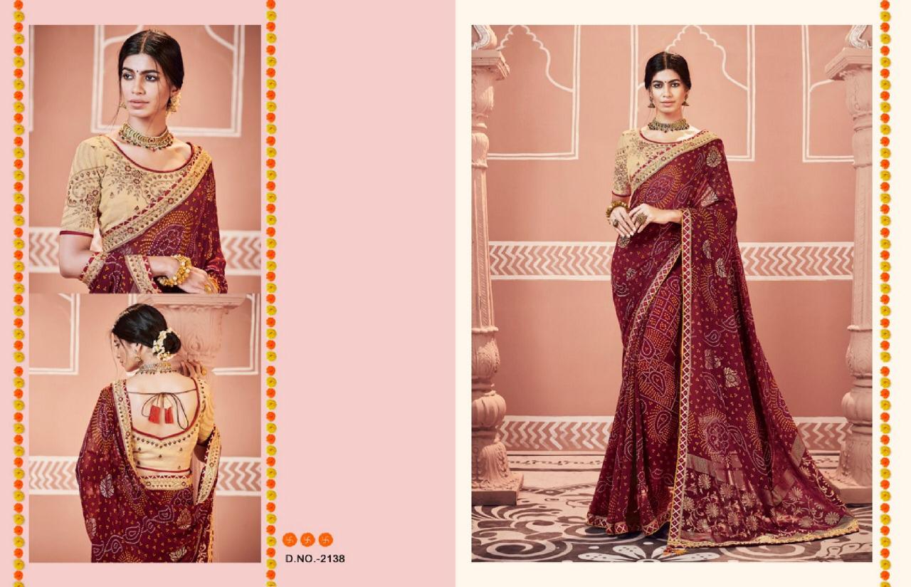 Kessi Sarees Presents Bandhej Vol 10  Indian Bandhani Designer Printed Sarees Catalog Wholesaler