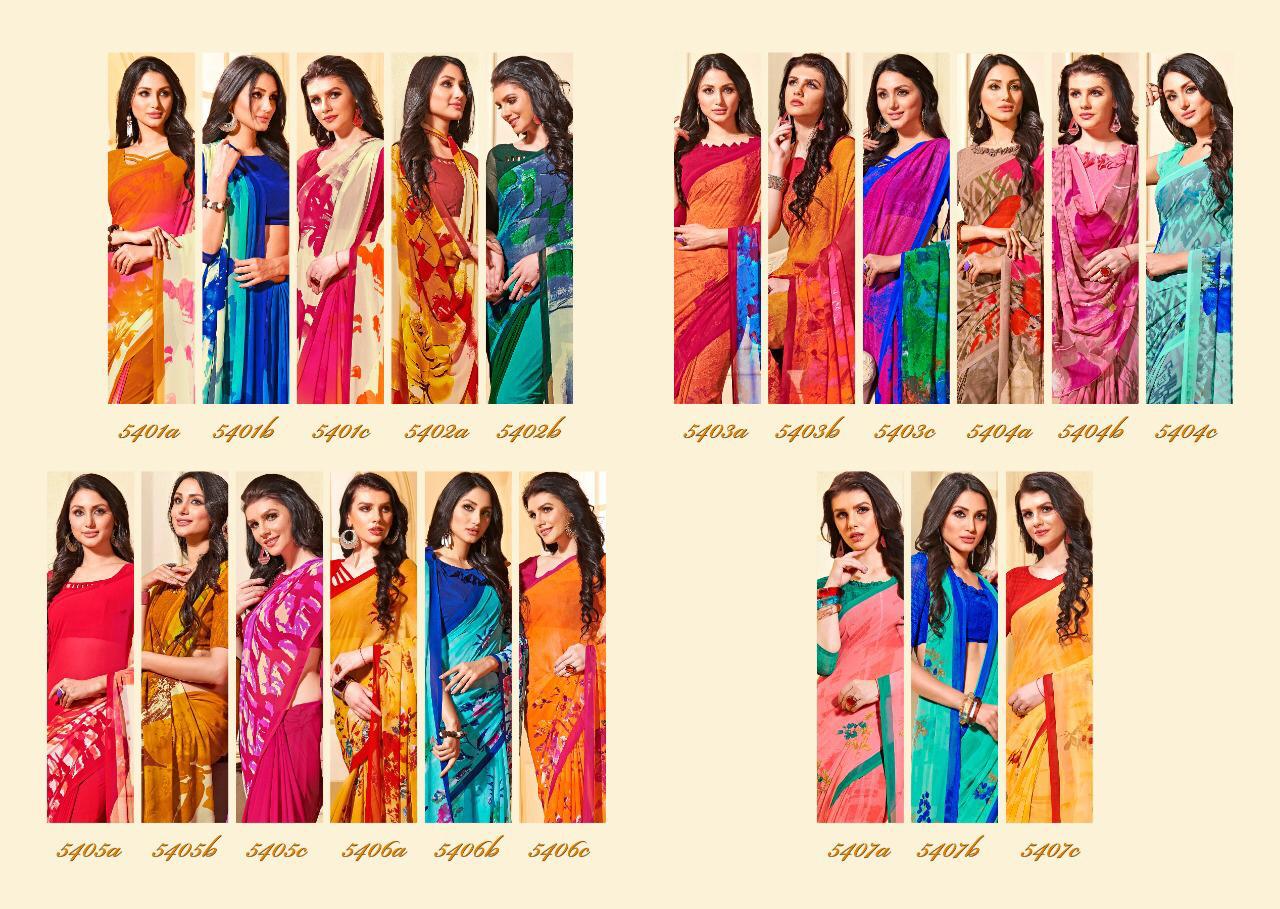 Sushma Sarees Presents Lady Like Colorful Star Georgette Daily Wear Sarees Catalog Wholesaler