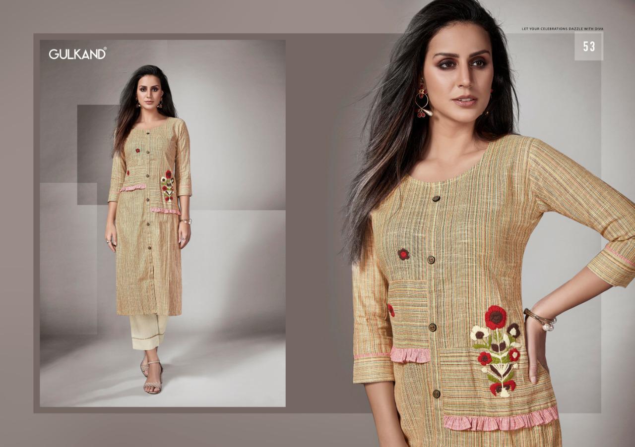 Gulkand Presents Kamal 2 Cotton With Hand Work Designer Kurtis Catalog Wholesaler