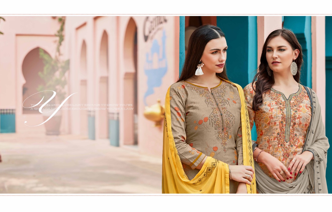 Kalaroop Presents Saptrang By Patiyala Vol-5 Cotton Satin Printed Readymade Punjabi Style Patiala Suit Wholesaler
