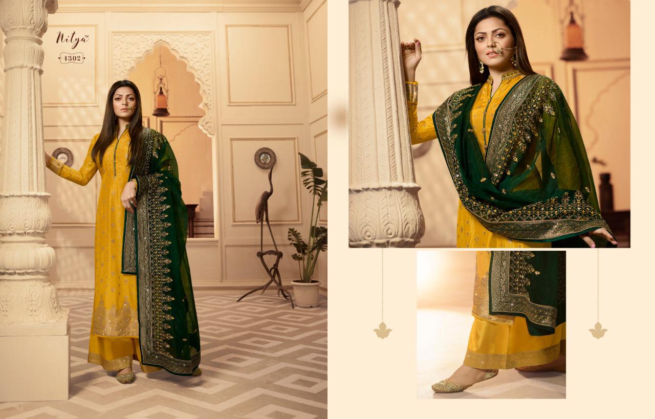 Lt Presents Nitya Vol-143 Pure Dola Silk Exclusive Designer Plazzo Style Salwar Suit Catalog Wholesaler
