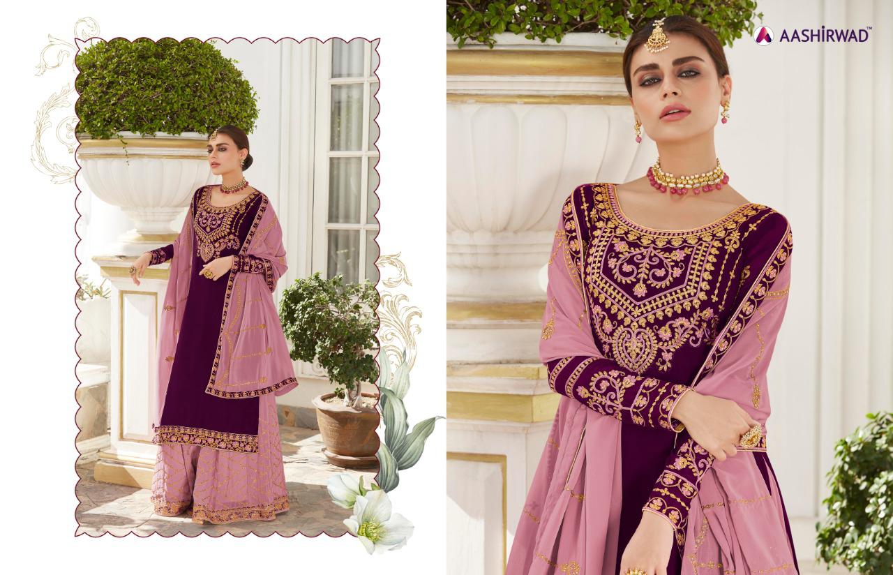 Aashirwad Presents Skirt Mor-bagh Designer Real Georgette Top With Lehenga Collection In Wholesale