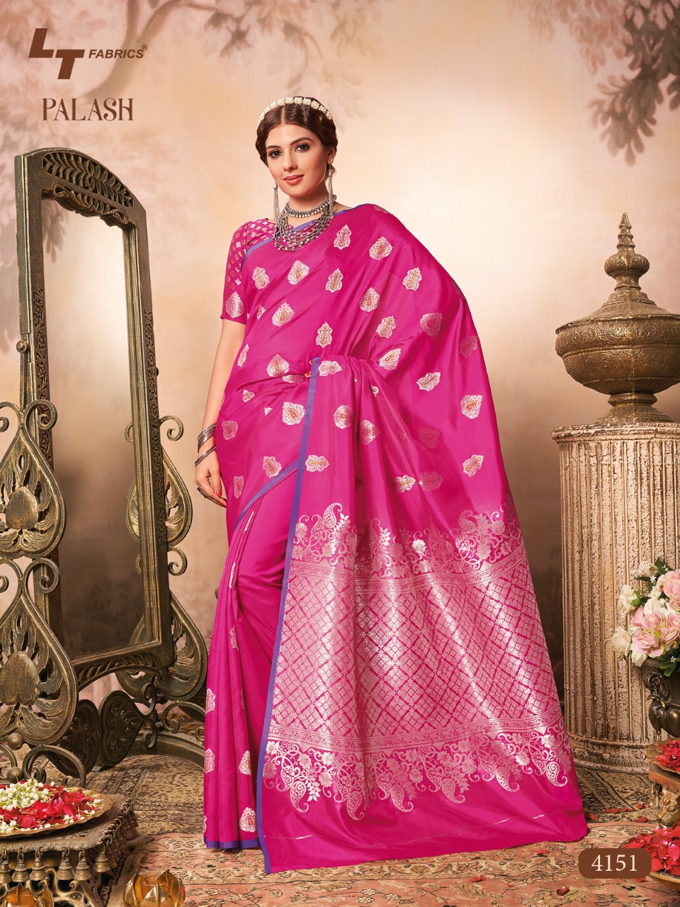 Lt Sarees Presents Palash Traditional Wear Soft Silk Sarees Catalog Wholesaler