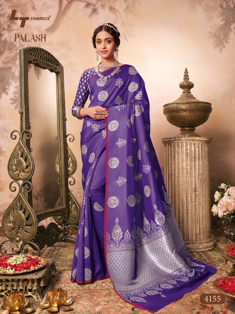 Lt Sarees Presents Palash Traditional Wear Soft Silk Sarees Catalog Wholesaler