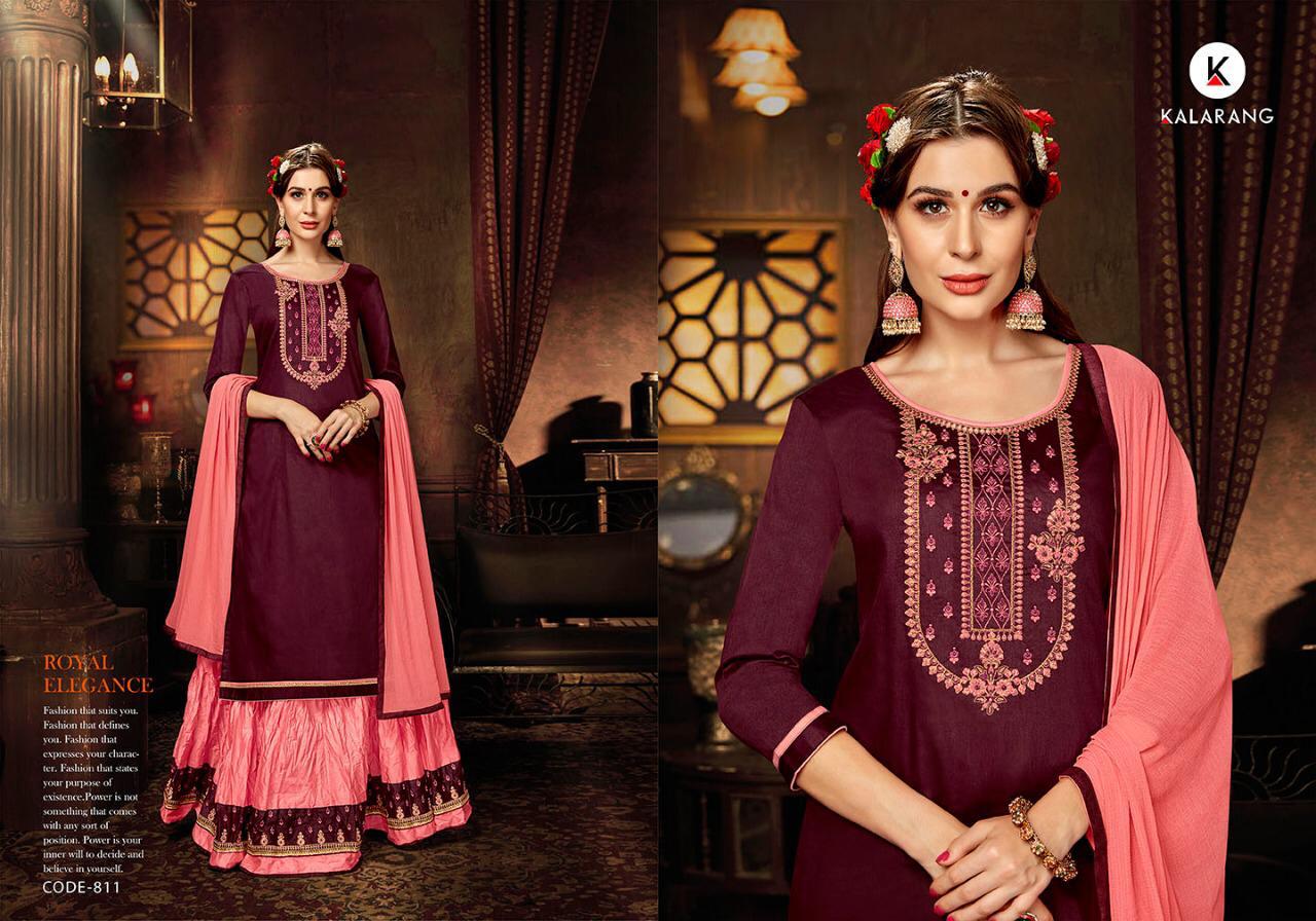 Kalarang Presents Blossom Vol-6 Jam Silk Cotton With Embroidery Work Salwar Suit Wholesaler