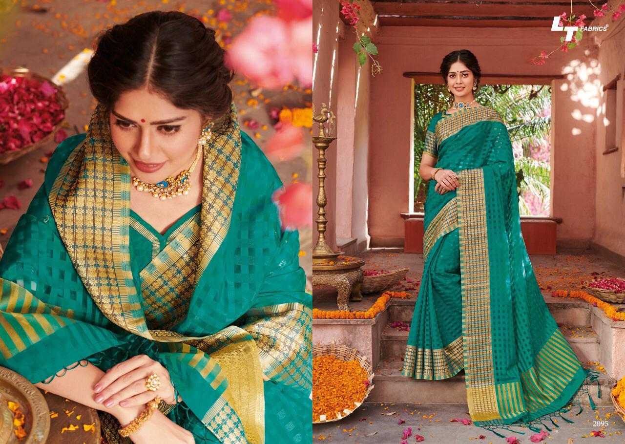 Lt Sarees Presents Jaanvi Kora Silk Checks Pattern Daily Wear Silk Sarees Catalog