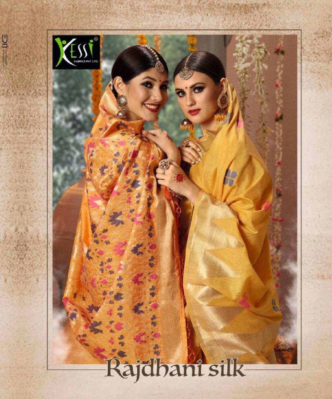 Kessi Fabric Presents Rajdhani Silk Beautiful Collection Of Blended Cotton Jacqaurd Banarasi Silk Sarees Catalog Wholesaler