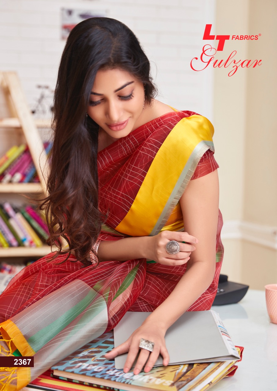 Lt Sarees Presents Gulzar Soft Tissue Daily Wear Sarees Catalog Wholesaler