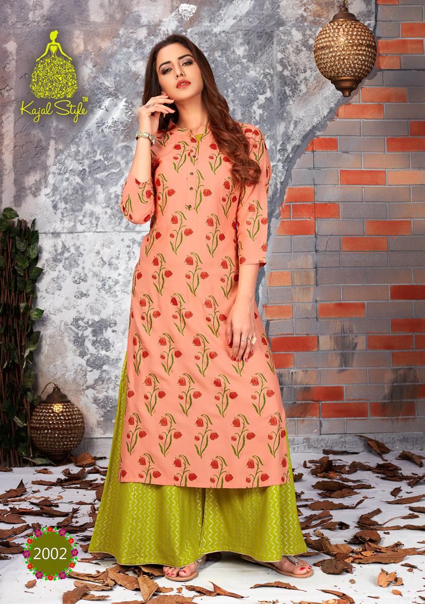 Kajal Style Presents Fashion Label Vol-2 Traditional Wear Kurtis With Plazzo Collection At Wholesale