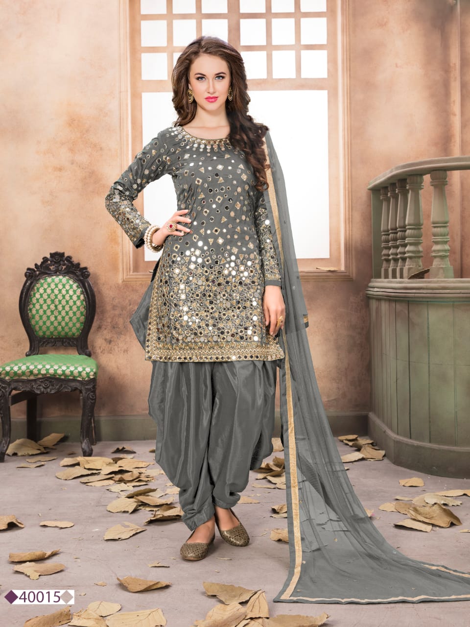 Twisha Presents Aanaya 40000 Series Beautiful Real Mirror Work Patiala Salwar Suit Catalog Wholesaler And Exporters