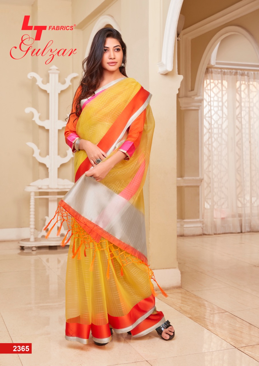 Lt Sarees Presents Gulzar Soft Tissue Daily Wear Sarees Catalog Wholesaler