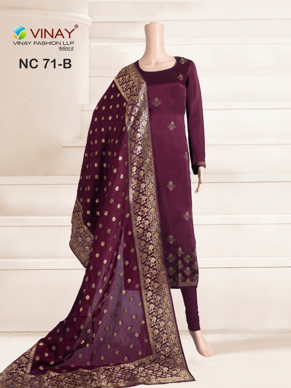 Vinay Fashion Non Catalog 10 Georgette Straight Salwar Kameez Collection