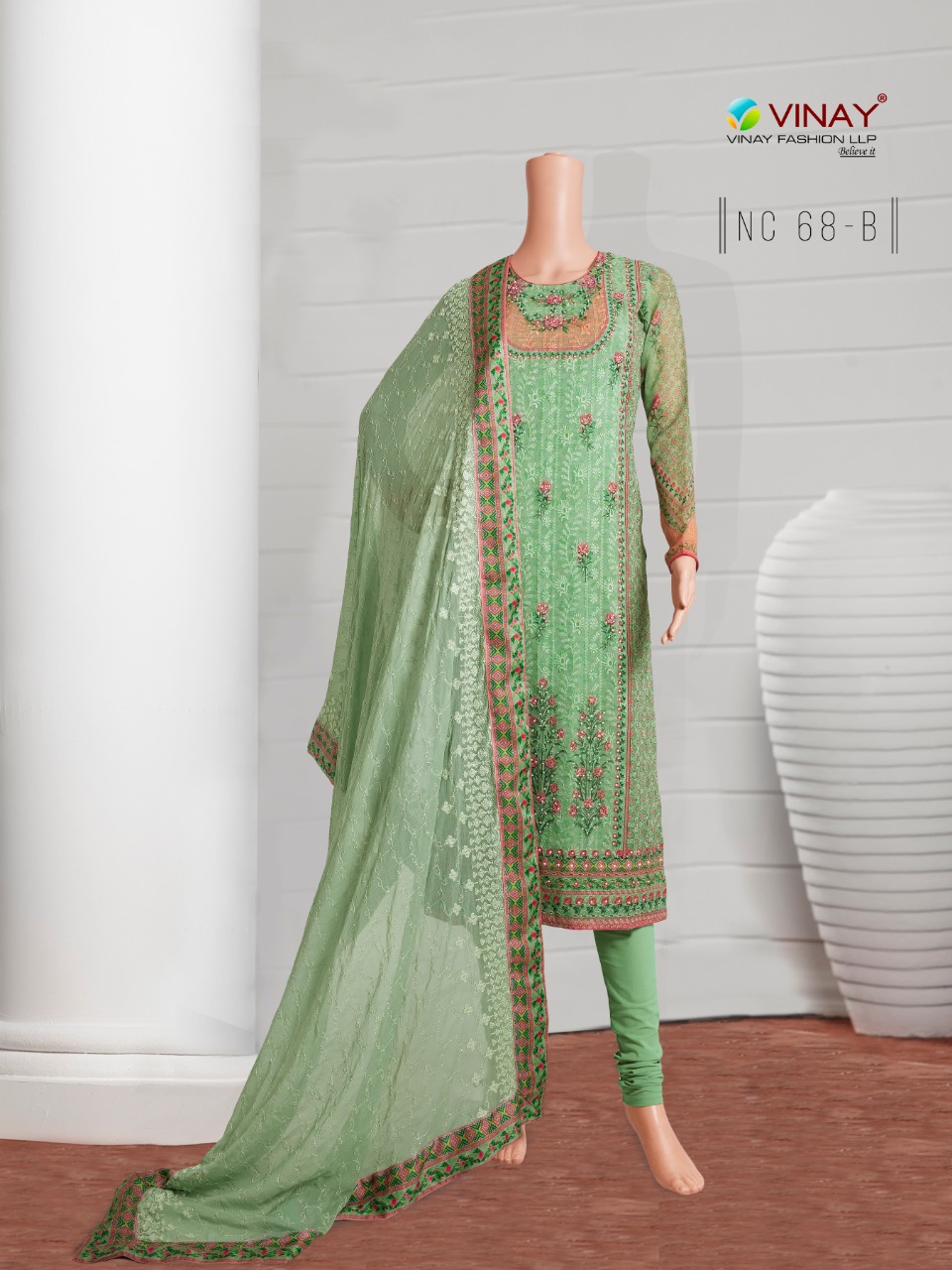 Vinay Fashion Non Catalog 10 Georgette Straight Salwar Kameez Collection